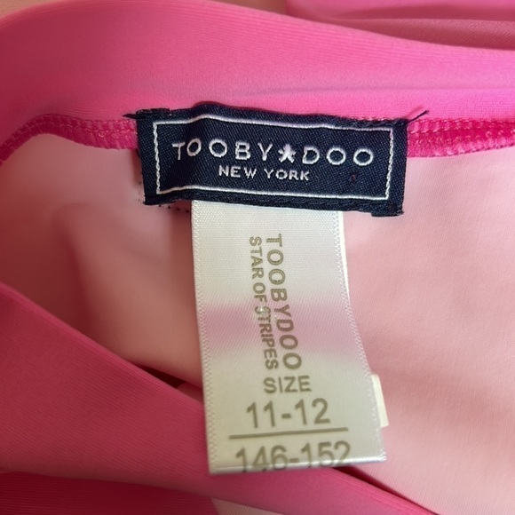 Toobydoo Two Tone Pink Rash Guard Swim Shirt - Picture 3 of 4